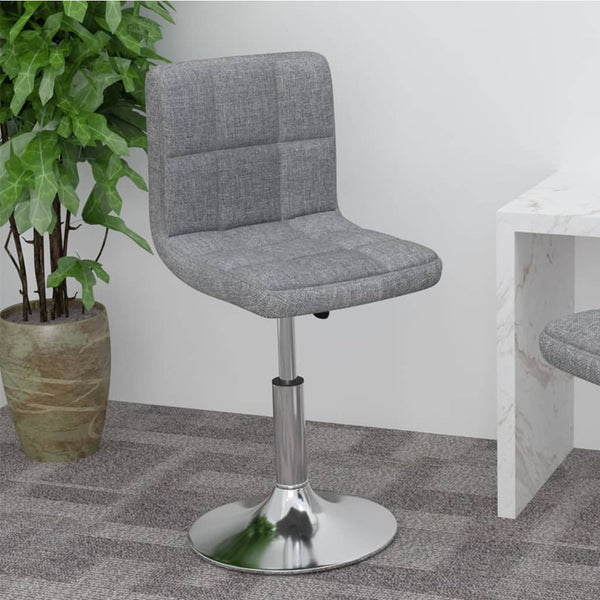 vidaXL Tabouret de bar pivotant gris clair en tissu