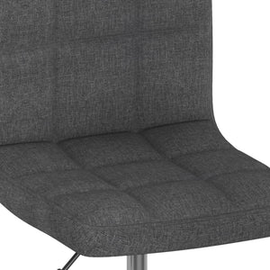 vidaXL Tabouret de bar pivotant Gris foncé Tissu