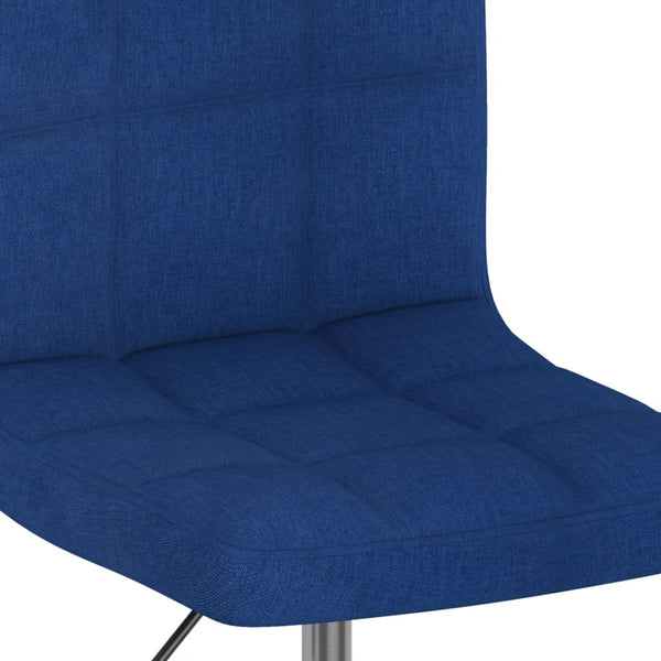 Drehbarer Barhocker, blauer Stoff