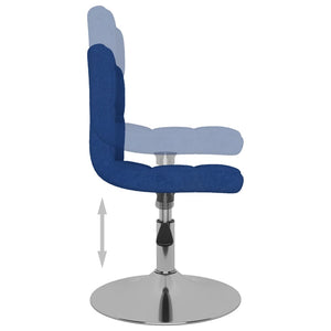 Drehbarer Barhocker, blauer Stoff