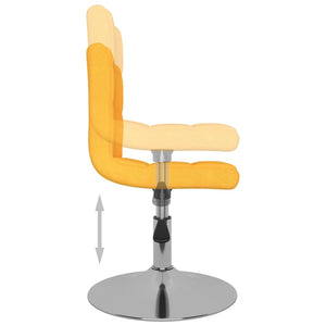 Gelbe Drehstühle für Esszimmer, 2er Set