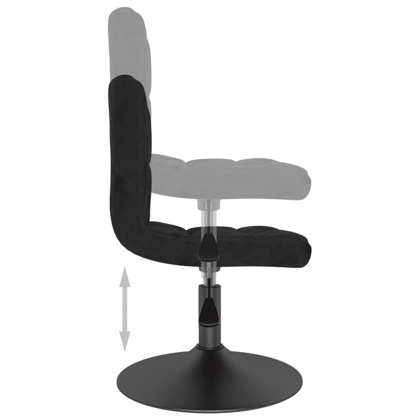 Drehbarer Barhocker Schwarz Samt