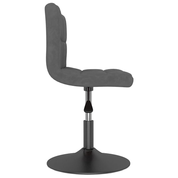 vidaXL Tabouret de bar pivotant Gris foncé Velours