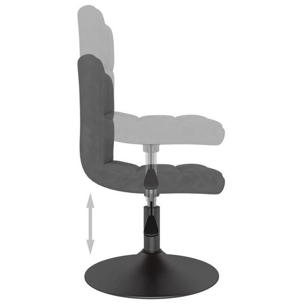 vidaXL Tabouret de bar pivotant Gris foncé Velours