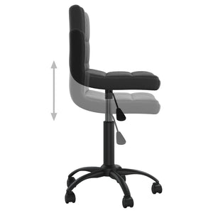 Schwarzer Drehstuhl Samt Bürostuhl
