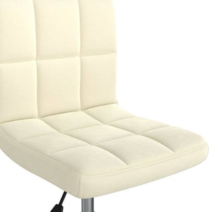 vidaXL Chaise de bureau pivotante crème velours