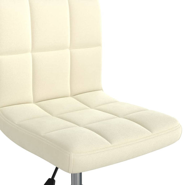 vidaXL Chaise de bureau pivotante crème velours