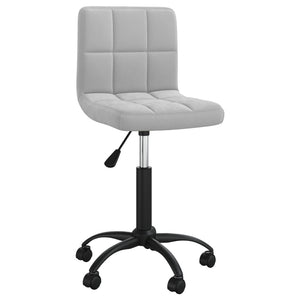 vidaXL Chaise de Bureau Pivotante Gris Clair Velours