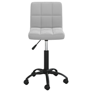 vidaXL Chaise de Bureau Pivotante Gris Clair Velours
