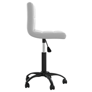 vidaXL Chaise de Bureau Pivotante Gris Clair Velours