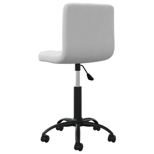 vidaXL Chaise de Bureau Pivotante Gris Clair Velours