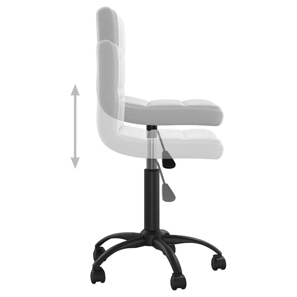 vidaXL Chaise de Bureau Pivotante Gris Clair Velours