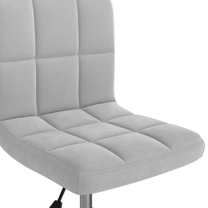 vidaXL Chaise de Bureau Pivotante Gris Clair Velours