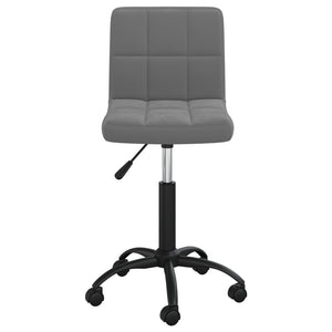 vidaXL Chaise de bureau pivotante velours gris foncé