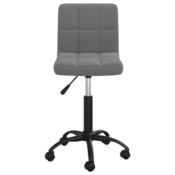 vidaXL Chaise de bureau pivotante velours gris foncé