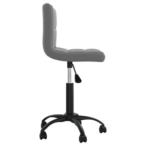 vidaXL Chaise de bureau pivotante velours gris foncé