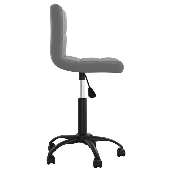 vidaXL Chaise de bureau pivotante velours gris foncé