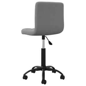 vidaXL Chaise de bureau pivotante velours gris foncé