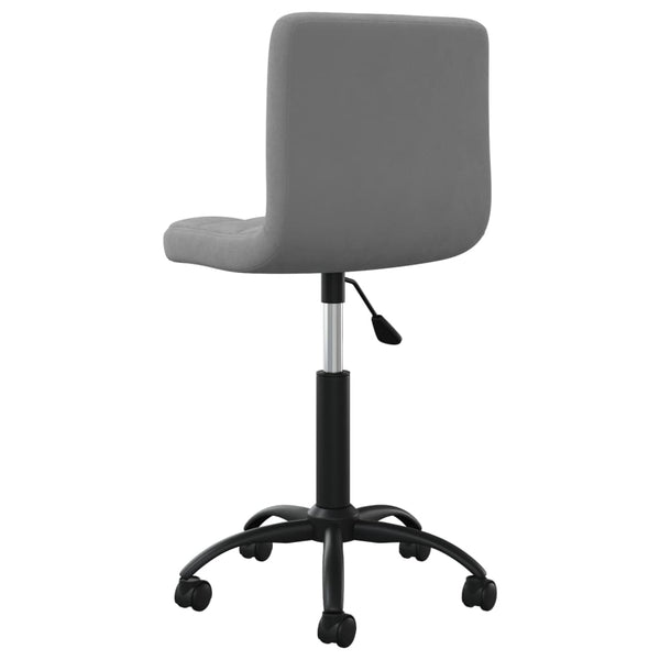 vidaXL Chaise de bureau pivotante velours gris foncé