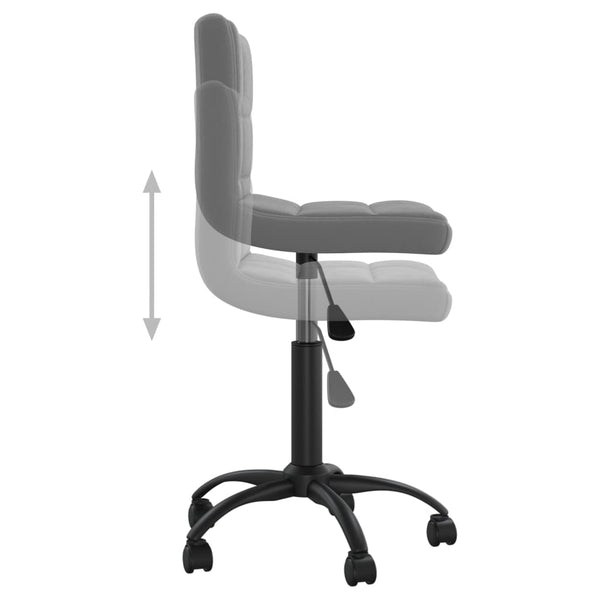 vidaXL Chaise de bureau pivotante velours gris foncé