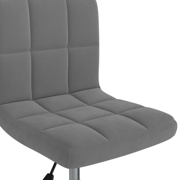 vidaXL Chaise de bureau pivotante velours gris foncé