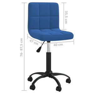 Blauer Drehstuhl Samt