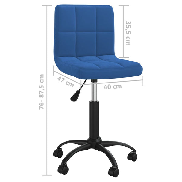 Blauer Drehstuhl Samt