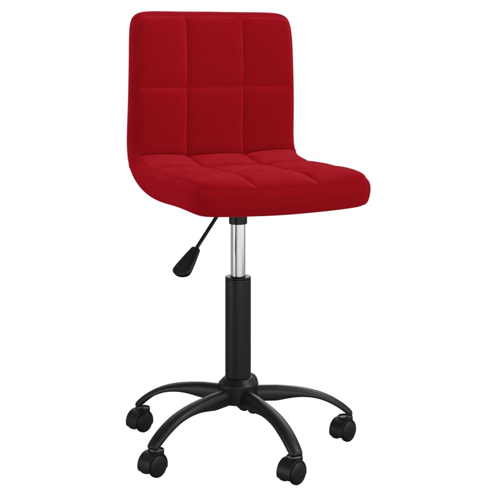 Drehbarer Bürostuhl Weinrot Samt