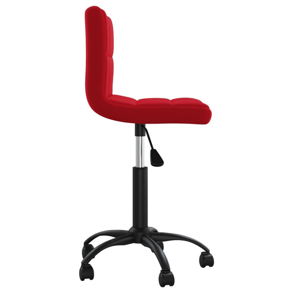 Drehbarer Bürostuhl Weinrot Samt