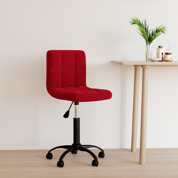 Drehbarer Bürostuhl Weinrot Samt