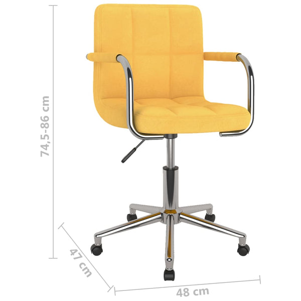 Drehbarer Bürostuhl Senfgelb Stoff