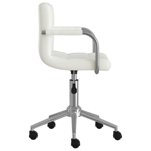 vidaXL Chaise de bureau pivotante blanche en similicuir