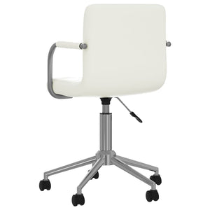 vidaXL Chaise de bureau pivotante blanche en similicuir