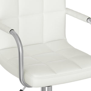 vidaXL Chaise de bureau pivotante blanche en similicuir