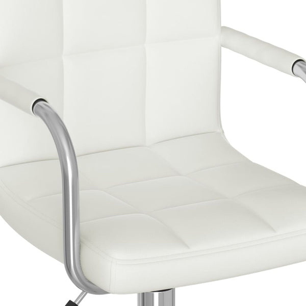 vidaXL Chaise de bureau pivotante blanche en similicuir
