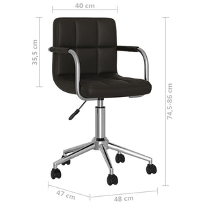 Drehbarer Bürostuhl Schwarz Kunstleder