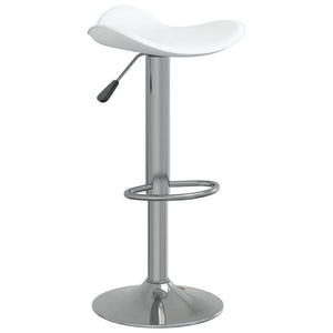 vidaXL Tabouret de bar Blanc Acier chromé et similicuir