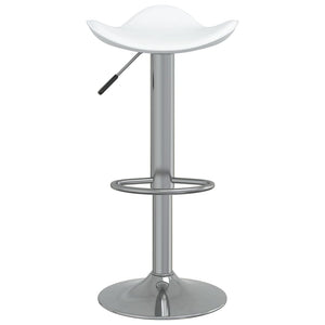 vidaXL Tabouret de bar Blanc Acier chromé et similicuir