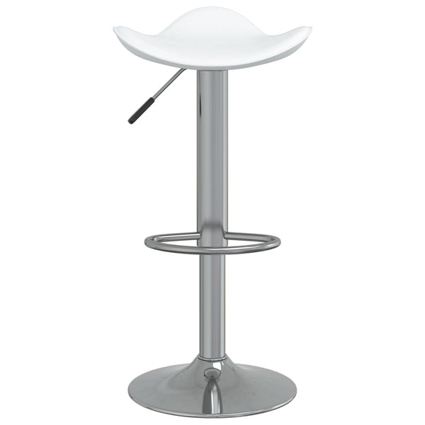 vidaXL Tabouret de bar Blanc Acier chromé et similicuir