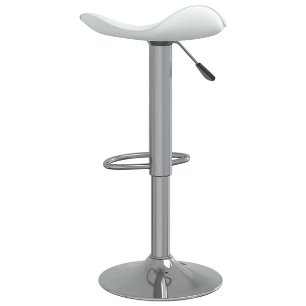 vidaXL Tabouret de bar Blanc Acier chromé et similicuir