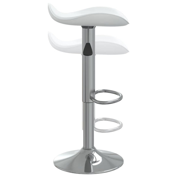 vidaXL Tabouret de bar Blanc Acier chromé et similicuir