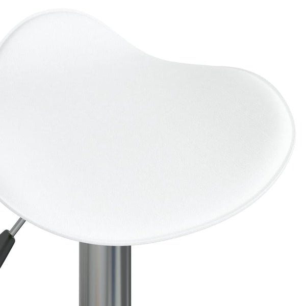 vidaXL Tabouret de bar Blanc Acier chromé et similicuir