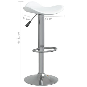 vidaXL Tabouret de bar Blanc Acier chromé et similicuir