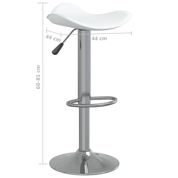 vidaXL Tabouret de bar Blanc Acier chromé et similicuir