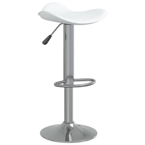 Barhocker 2er Set Weiß Kunstleder