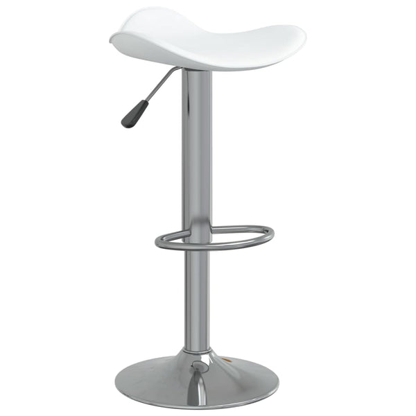 Barhocker 2er Set Weiß Kunstleder