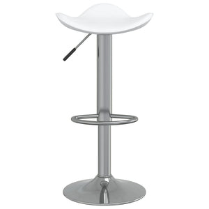 Barhocker 2er Set Weiß Kunstleder