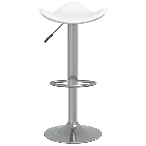 Barhocker 2er Set Weiß Kunstleder