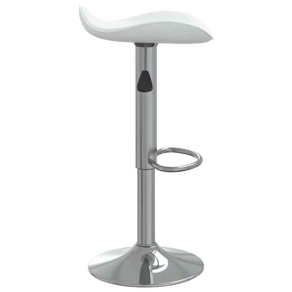 Barhocker 2er Set Weiß Kunstleder