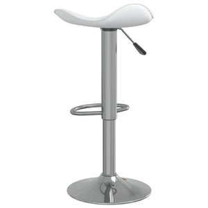 Barhocker 2er Set Weiß Kunstleder